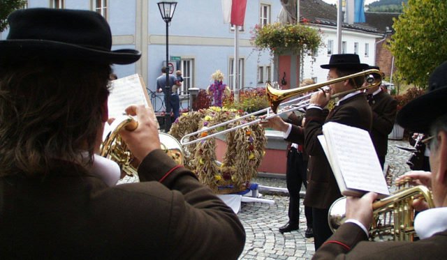 Blaskapelle beim Erntedankfest